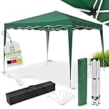 Juskys Faltpavillon Vivara 3x3 m - Pop-up Pavillon höhenverstellbar, UV50+ &...