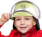 Balinco Feuerwehrhelm 112' für Kinder mit Klappvisier & Nackentuch | Größe...