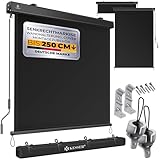 KESSER® Senkrechtmarkise 200x250cm Außenrollo Handkurbelmechanismus...