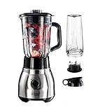 Russell Hobbs Standmixer 2-in-1 [1,5l Glasbehälter Mixer & 0,6l Mini Smoothie...