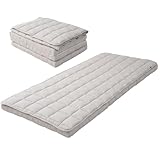 EMOOR Japanische Dreifach Gefaltete Futon-Matratze Machi mit Matratzenauflage 90...