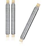 com-four® 3X Blumenwickeldraht-Set, Bindedraht verzinkt, auf Holzstab...