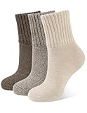 CLOSEMATE Thermosocken Damen Socken 3 Paar Wintersocken Warme Dicke Gestrickte...