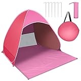 JOPHEK Pop-Up Beach Shelter, Beach Tent UPF 50+Portable Beach Tent Small Pack...