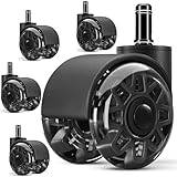 SaiXuan 5PCS Schreibtischstuhl Rollen, 11 x 22 mm Bürostuhl Rollen, 360°...
