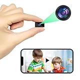 Mini Kamera, 1080P Full HD WLAN Kamera, 140°Weitwinkel WLAN WiFi Kamera Live...