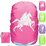 Regenschutz für Rucksack Schulranzen 30-40L, Einhorn Regenhülle Schulranzen...