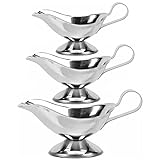 Saucière,Zliger 3 Edelstahl Sauciere Soßenschale Soßenschüssel...