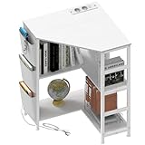 VEDECASA Weiß Druckertisch, Ecke Druckerständer 3-stöckiger, Druckertisch mit...