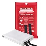 Mondoshop Löschdecke Küche Fettbrand Feuerlöschdecke - 1 m x 1 m Glasfaser...
