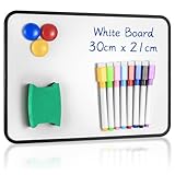 Yibaijia Whiteboard Magnetwand, kleine doppelseitige Whiteboard Trocken...