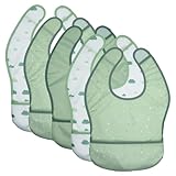 MiaMia Baby Lätzchen Set ärmellos / 5x Babylätzchen mit Auffangschale und...