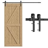 TSMST 6.7FT/202cm Schiebetürsystem Komplett-Set für Schiebetüren,Schwarz...