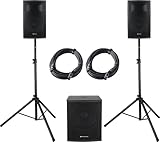 Pronomic Powerstage Economy 1812 2.1 - aktives PA-Set mit 1x 18-Subwoofer und 2X...
