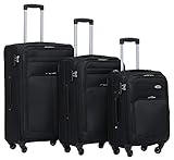 BEIBYE Leichter Stoffkoffer Kofferset Trolley Außentaschen Dehungsfuge mehr...