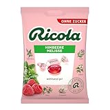 Ricola Himbeere Melisse, 75g Beutel original Schweizer Kräuter-Bonbons mit 13...