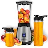LEHMANN Standmixer 1200W, Mixer Smoothie Maker To Go 1L, Lieferung mit 2...