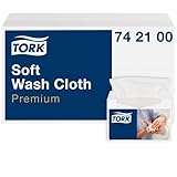 Tork 742100 weiches Waschtuch Premium 1-lagig / extra weiche Pflegetücher für...
