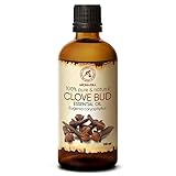 Nelkenöl 100 ml - Naturreines Ätherisches Gewürznelke Öl - Eugenia Caryophyllus - Ätherisches Nelkenknospenöl - für Beauty - Aroma Diffuser - Duftlampe - Clove Bud Oil