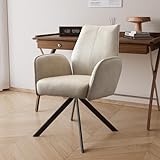 jiexi Bürostuhl ohne Rollen, 360° Drehstuhl, moderner breiter Stuhl, Home...