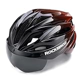 ROCKBROS Fahrradhelm Erwachsene mit Visier Magnetische Abnehmbarer, MTB Helm...