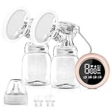 Anluomania Milchpumpe Elektrisch Tragbar, Elektrische Doppelmilchpumpe,...