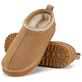 Mishansha Hausschuhe Damen Geschlossen Winter Plüsch Gefüttert Pantoffeln Warme Rutschfester Slippers für Indoor & Outdoor Khaki 40 EU