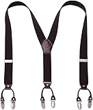 KANGDAI Hosenträger für Herren Breit Y Style 3.5 CM Mit Sehr 6 Starke Metall...