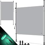 KESSER® Klemmmarkise Senkrechtmarkise außen 120x310cm Ausziehbar & Blickdicht...