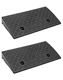 QWORK® 2 Stück Bordsteinrampen Aus Kunststoff, Auffahrrampe, Für Rollstühle,...