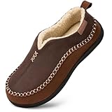 EverFoams Herren Mokassin-Hausschuhe aus Mikro-Wildleder, Memory-Schaum,...