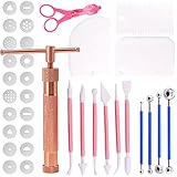 Swpeet Extruderpistole, 36 Stück, Rotgold, für Fondant, Zuckerpaste,...