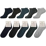 Belloxis 10 Paare Bambus Socken Herren 43-46 Sneaker Socken Bambussocken Bamboo...