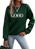 TrendiMax Pullover Damen Herbst Übergangs Sweatshirt Briefe Drucken Rundhals...