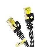 ARISKEEN Cat 8 Lan Kabel 4M, Hochgeschwindigkeit (40Gbps 2000Mhz/s) Gigabit...