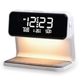 WILIT 10W Nachttischlampe mit Ladefunktion, Wake Up Licht Wecker Touch Dimmbar,...