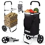 Arebos 3in1 Einkaufstrolley | Trolley groß 56 Liter | Einkaufswagen mit...