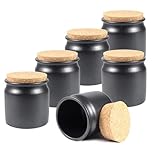 Tuuters Keramik Gewürzgläser Set mit Korken - 150ml Korkenglas mit Lichtschutz...