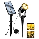 T-SUNUS Solar Gartenleuchte, Solarlampen für Außen Auto ON/OFF Solarstrahler...