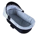 BABYLUX Nestchen für Kinderwagen Stubenwagen BABYWANNE + Matratze 2 Tlg Set...