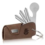 SENYOR CROW® Leder Key Organizer mit Einkaufswagenlöser | Neuartiges Design...