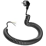 DKTYGER Schutzkontakt Verlängerung, Spiralverlängerung dehnbar von 0,55 m bis...