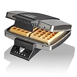 Cloer 1445 Brüsseler Waffeleisen für traditionelle Belgische Waffeln, 930 W,...