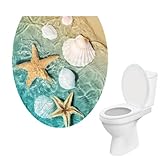 FEQDWOX 1Pc Abnehmbare WC-Sitz Aufkleber Ocean Vinyl Aufkleber Badezimmer Dekor...