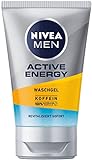 NIVEA MEN Active Energy Waschgel (100 ml), Reinigungsgel mit Koffein aus 100%...