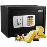 Ecosa Elektronischer Tresor mit Kombinationsschloss und Schlüssel - Hotelsafe,...