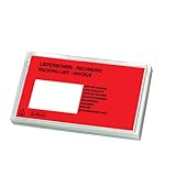 Herlitz 792705 Dokumententasche DL 100er Packung selbstklebend, rot/schwarz