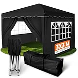 Kronenburg Faltpavillon wasserdicht Dachmaß 3 x 3 m UV Schutz 50+ Pavillon in...