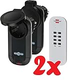 Brennenstuhl Funkschalt-Set RC CE1 0201, 2er Funksteckdosen Set (Außenbereich...