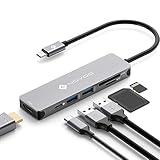NOVOO USB C Hub 6 Port Aluminium USB C Adapter mit HDMI 4K, 2 USB 3.1, Type C PD...